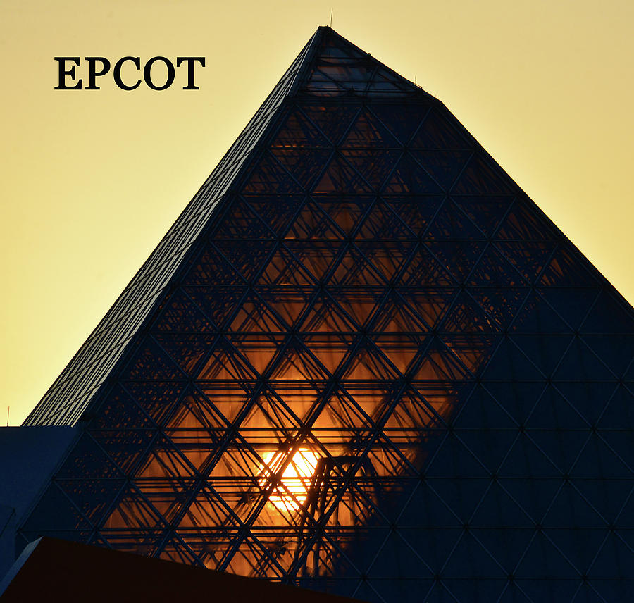 Epcot pyramid poster A Photograph by David Lee Thompson