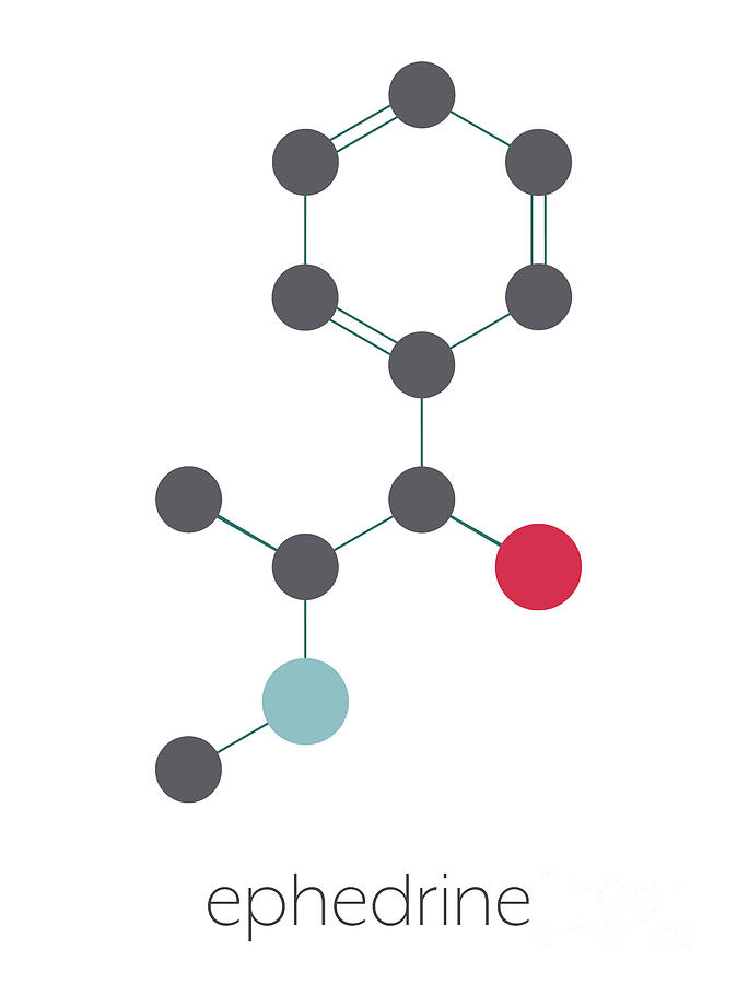 Ephedrine Stimulant Drug Molecule Photograph by Molekuul/science Photo ...