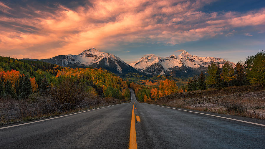 Epic Autumn Driving Road In Colorado Photograph by Mei Xu