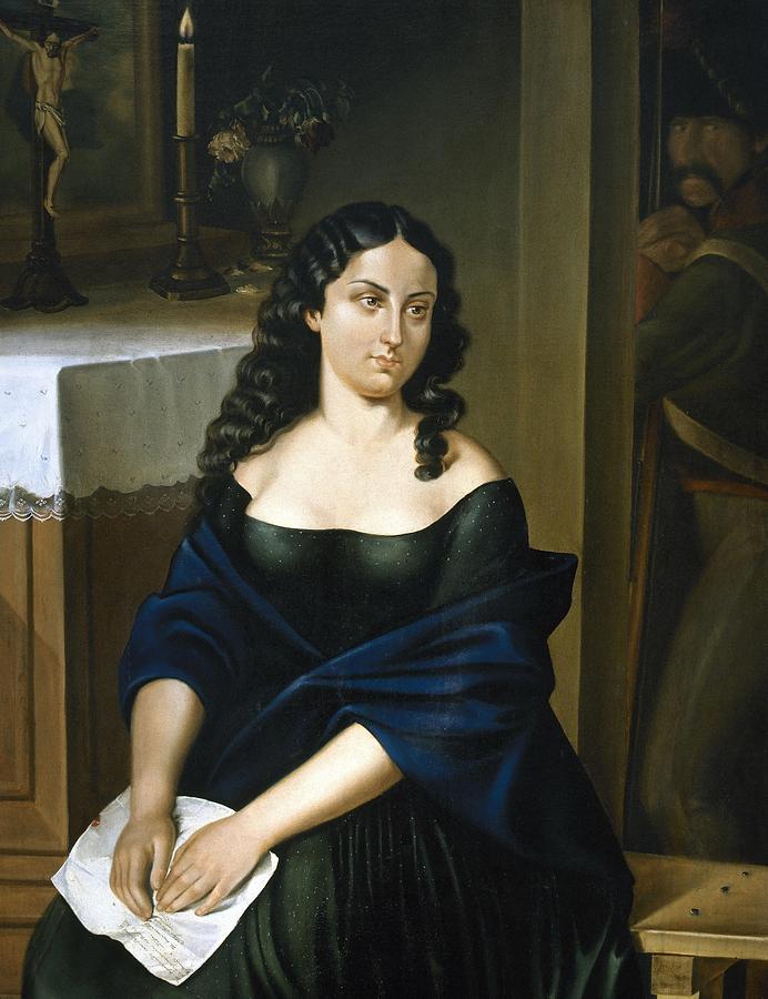 Epifanio Garay Caicedo -1849-1903-. Portrait of Policarpa Salavarrieta -1795-1817- known as La Pola. Painting by Album