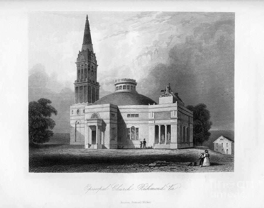 Episcopal Church, Richmond, Virginia Drawing by Print Collector