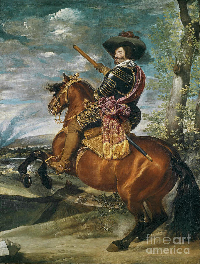 Equestrian Portrait Of Don Gaspar De Guzman, Count Duke Of Olivares, 1634 Painting by Diego Velazquez