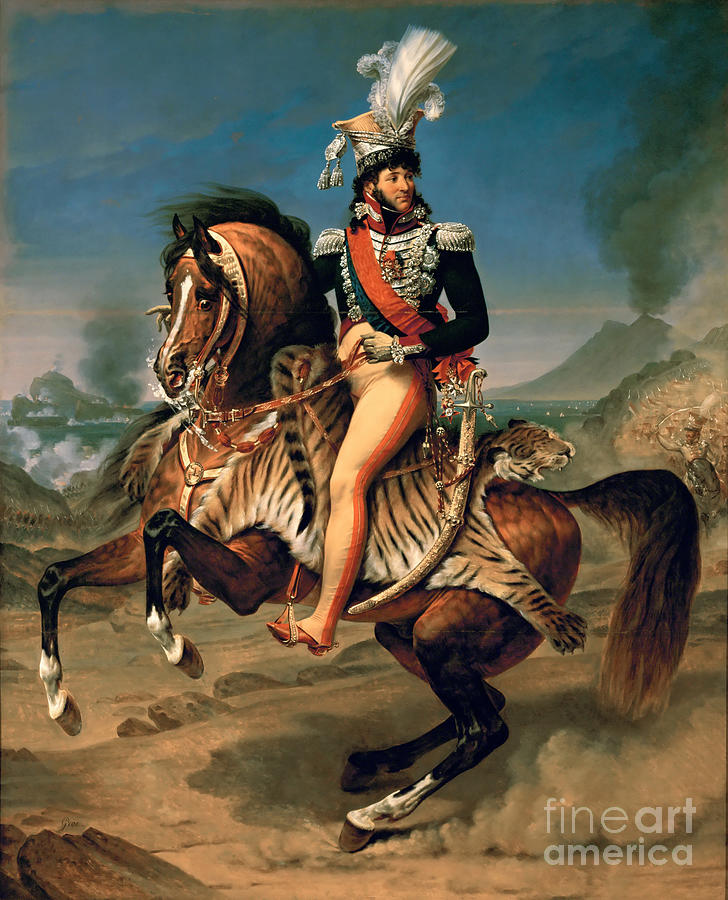 Equestrian Portrait Of Joachim Murat Drawing by Heritage Images