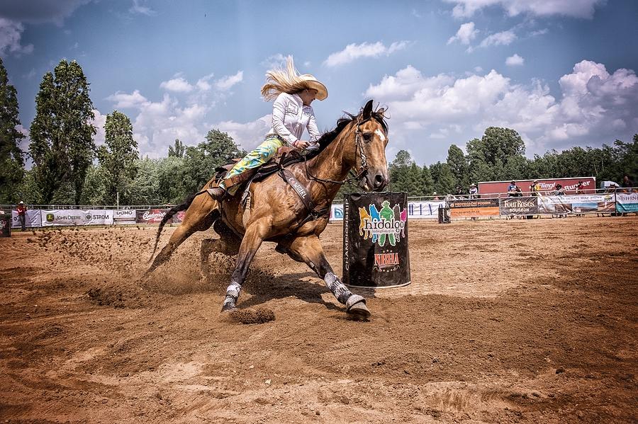 Horse Photograph - Equestrian Rodeo by Petr Kleiner