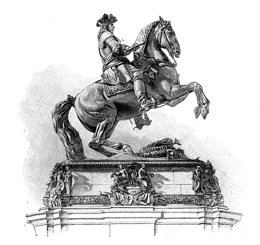 Equestrian Statue Of Prince Eugene Drawing by Print Collector