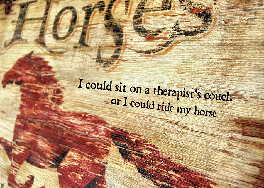 EQUINE THERAPY quote Photograph by Dressage Design