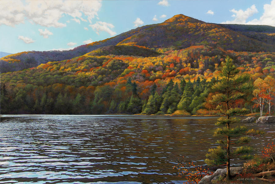Fall Painting - Equinox Pond II by John Zaccheo