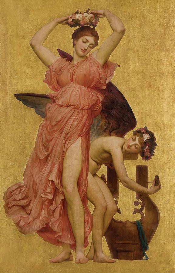 Rose Painting - Erato by Frederic Leighton