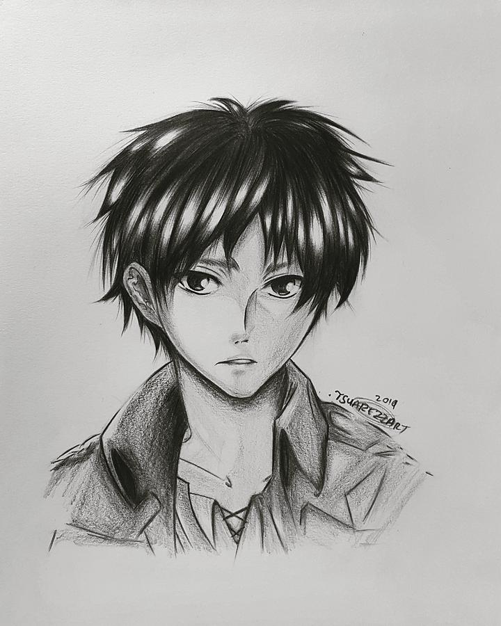 Attack On Titan Eren Anime Drawing by Anime Art - Pixels