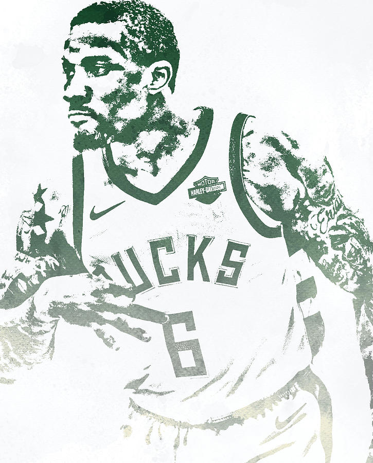 Eric Bledsoe Milwaukee Bucks Water Color Pixel Art 2 Mixed Media by Joe ...