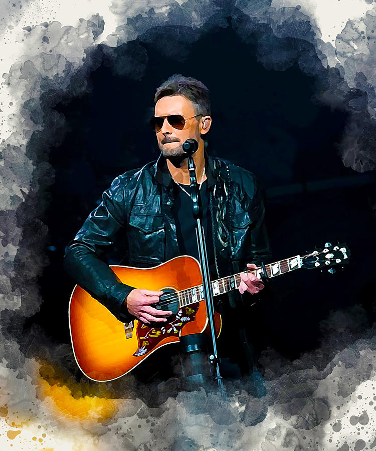 Eric Church Digital Art by Karl Knox