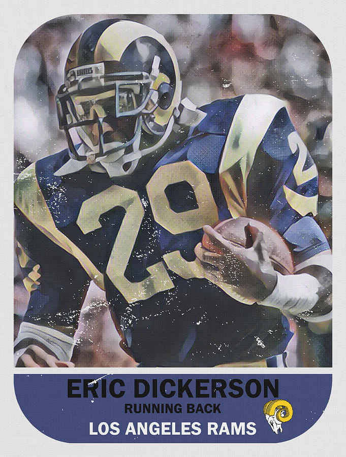 Eric Dickerson Los Angeles Rams Trading Card Poster 1 Mixed Media by Joe  Hamilton - Fine Art America