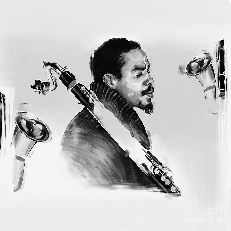 Eric Dolphy-bk Painting by Gull G