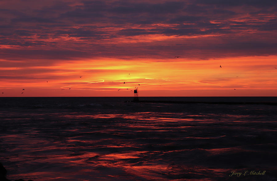 Erie Dawn Photograph by Jerry Mitchell