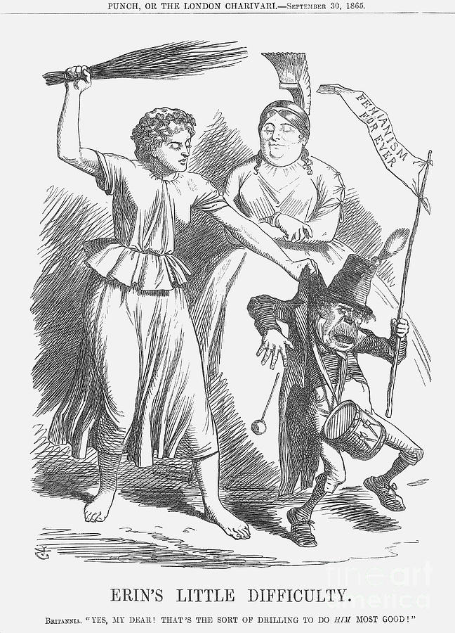 Erins Little Difficulty, 1865. Artist Drawing by Print Collector Erins Little Difficulty, 1865. Artist Drawing by Print Collector