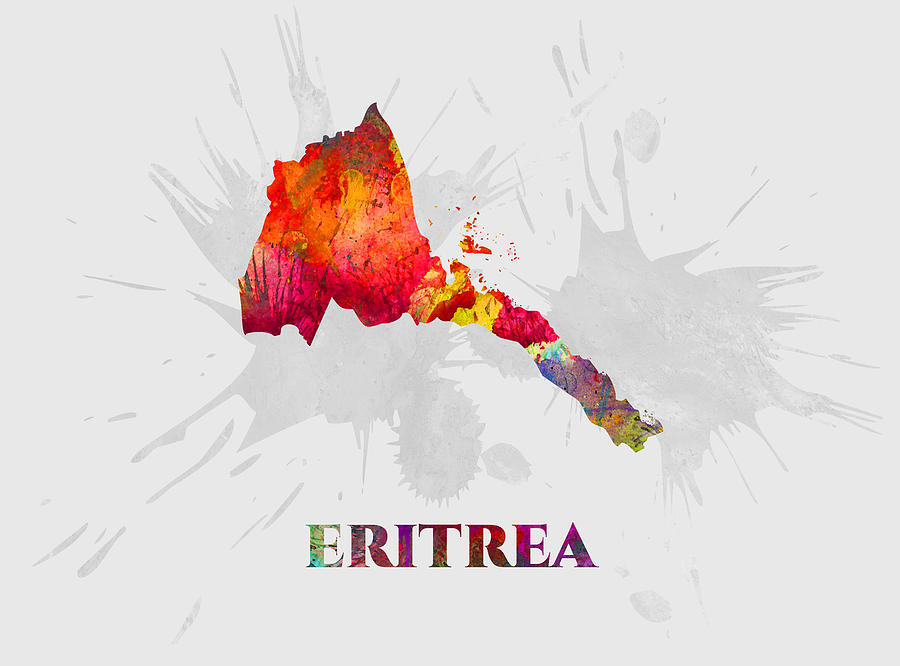 Eritrea Map Artist Singh Mixed Media By Artguru Official Maps Pixels 1287