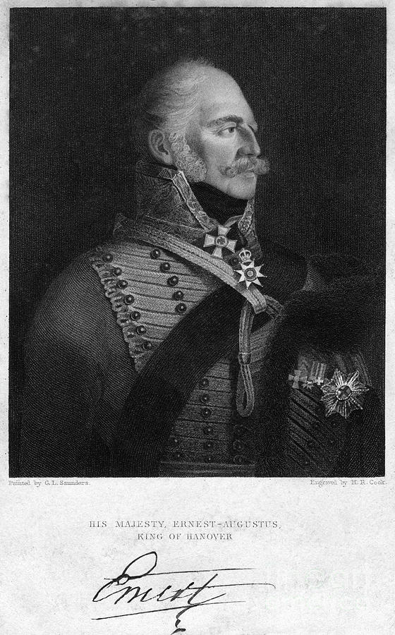 Ernest Augustus I Of Hanover, King Drawing by Print Collector