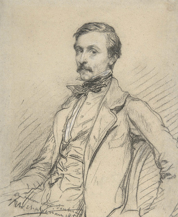 Ernest Chasseriau Drawing by Theodore Chasseriau