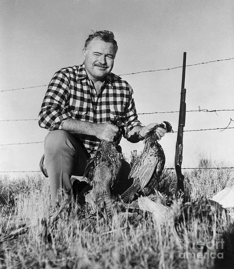 Ernest Hemingway Showing His Pheasants Photograph by Bettmann