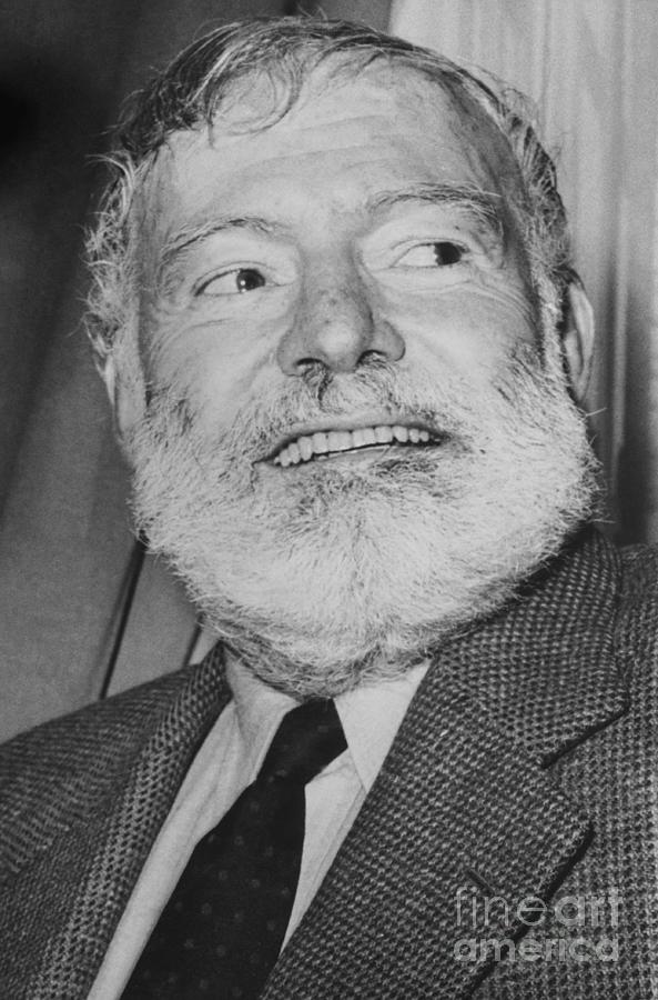 Ernest Hemingway Smiling Photograph by Bettmann