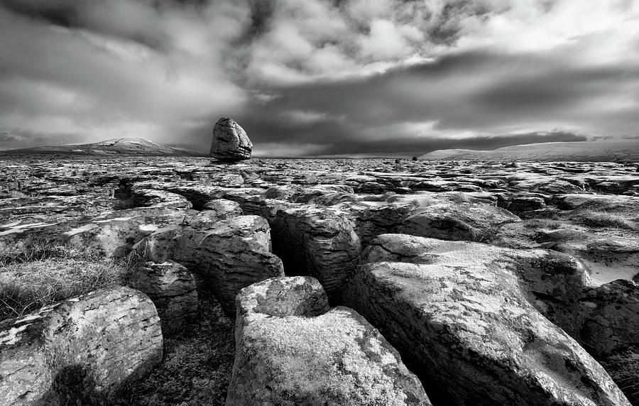 Black And White Photograph - Erratic Boulders by Therion