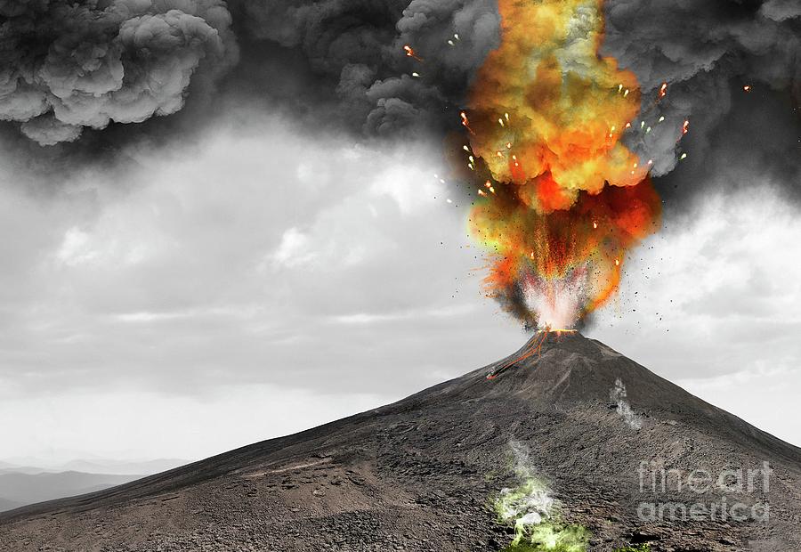 Erupting Volcano Photograph by Claus Lunau/science Photo Library
