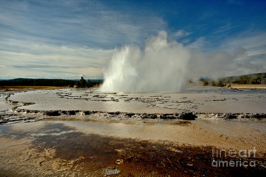 Eruption Of Great Fountain Geyser Photograph by Adam Jewell