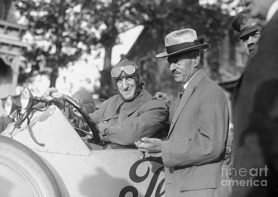 Erwin Baker Waiting To Start Auto Race Photograph by Bettmann Erwin Baker Waiting To Start Auto Race Photograph by Bettmann