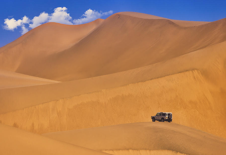 Desert Photograph - Escape From Sand Dunes by Michael Zheng