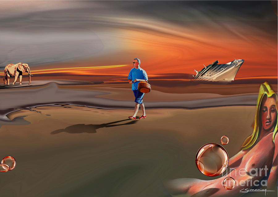 Escape from the future in Dali way Digital Art by Christian Simonian