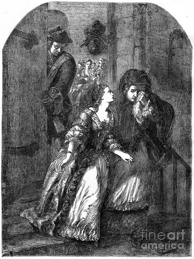 Escape Of The Earl Of Nithsdale Drawing by Print Collector