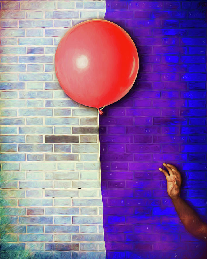 Escape of the Red Balloon Digital Art by John Haldane