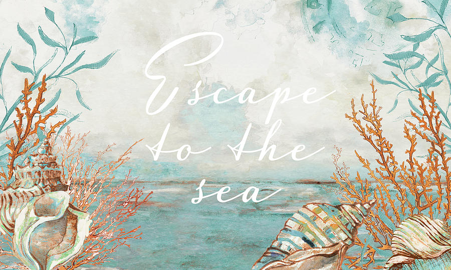 Shell Painting - Escape To The Sea by Lanie Loreth