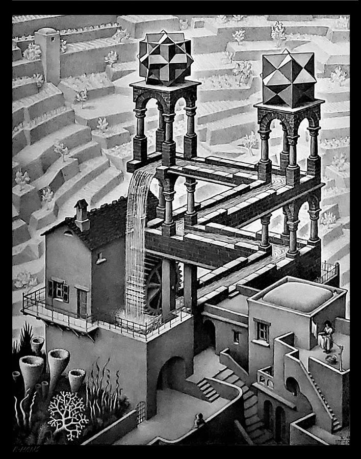Maurits Cornelis Escher Photograph - Escher 128 by Rob Hans