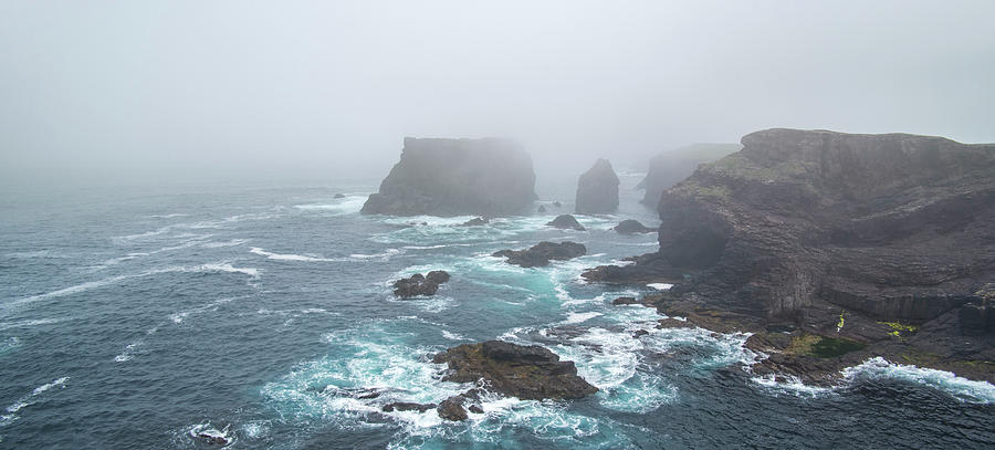 Eshaness in the mist, Scotland Photograph by Arterra Picture Library