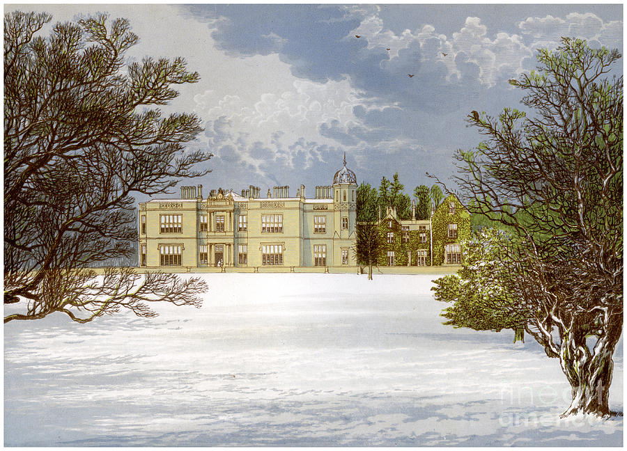 Eshton Hall, Yorkshire, Home Of Baronet Drawing by Print Collector