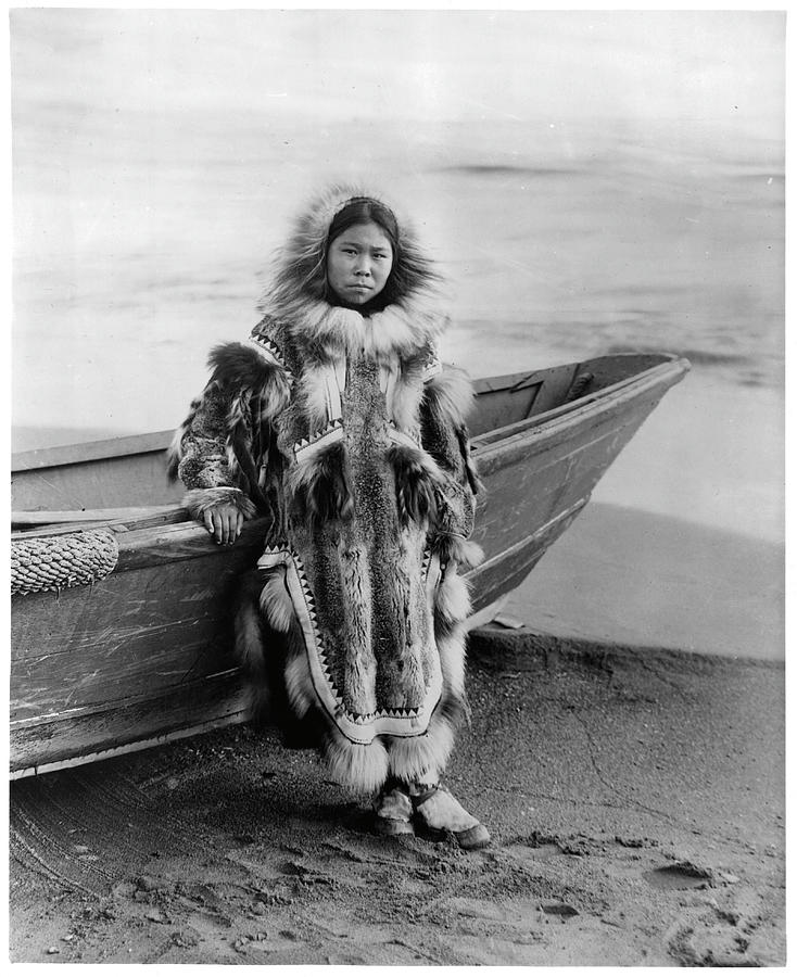 Eskimo Girl In Alaska Photograph by American Stock Archive