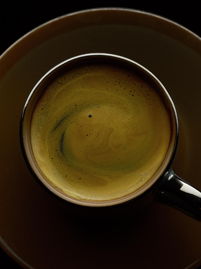 Espresso In A Brown Cup And Saucer Photograph by Howard Bjornson