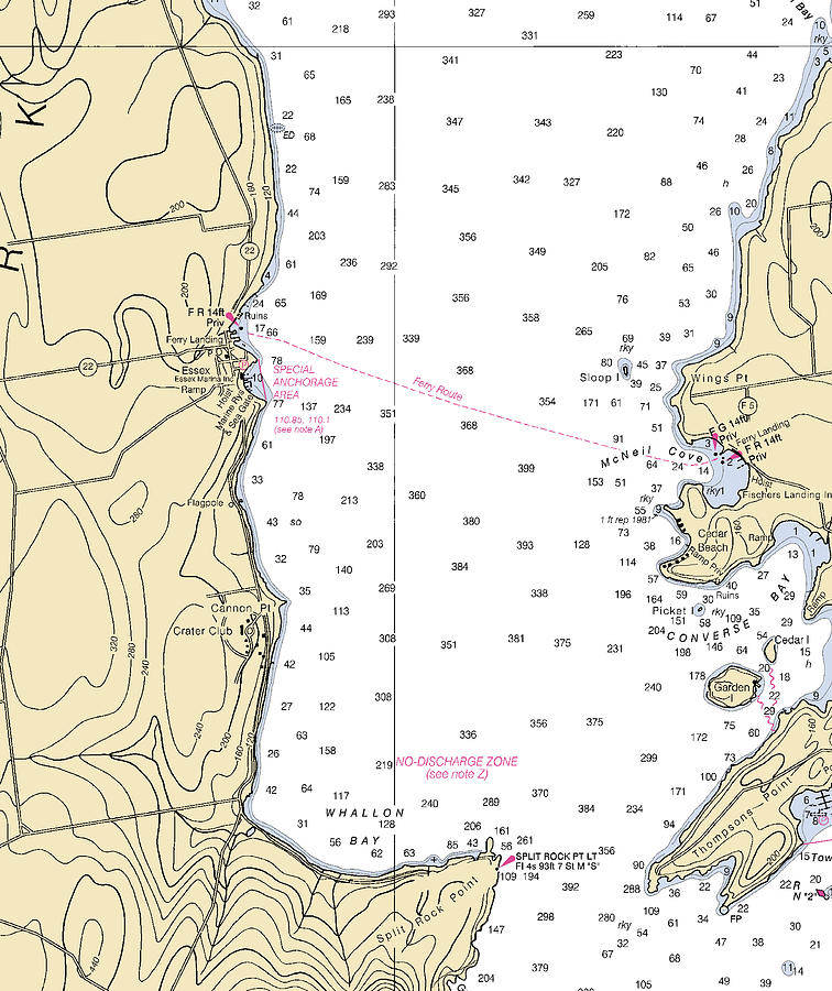 essex-lake-champlain-nautical-chart-mixed-media-by-sea-koast-fine-art