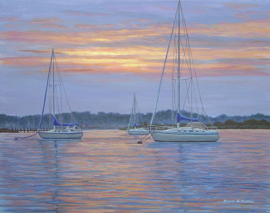 Essex Sails Painting by Bruce Dumas