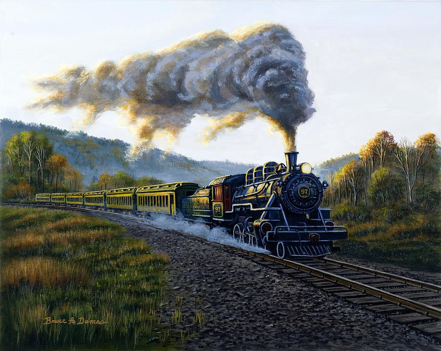 Essex Steam Train 97 Painting by Bruce Dumas
