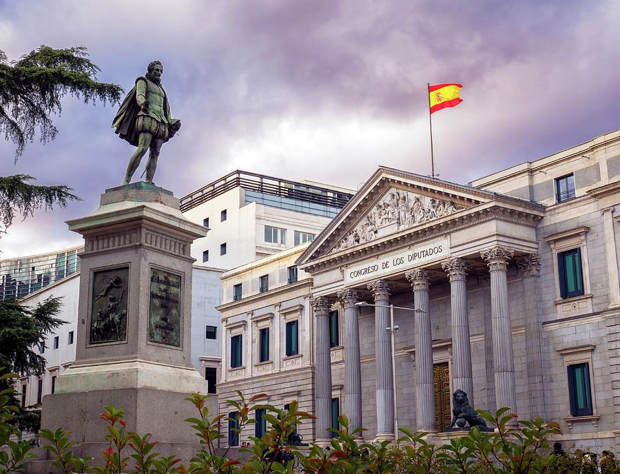 Estatua De Cervantes Photograph by David Miranda - Fine Art America