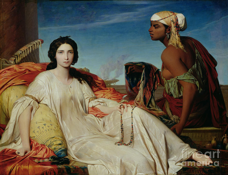 Esther As An Odalisque, 1844 Painting by Francois Leon Benouville