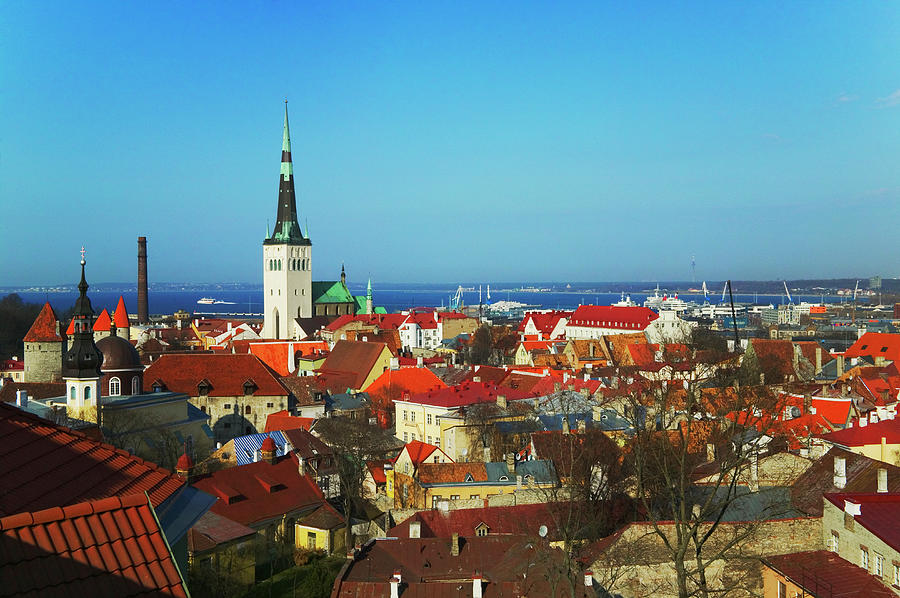Estonia, Tallinn, Buildings Around St Photograph by Keren Su