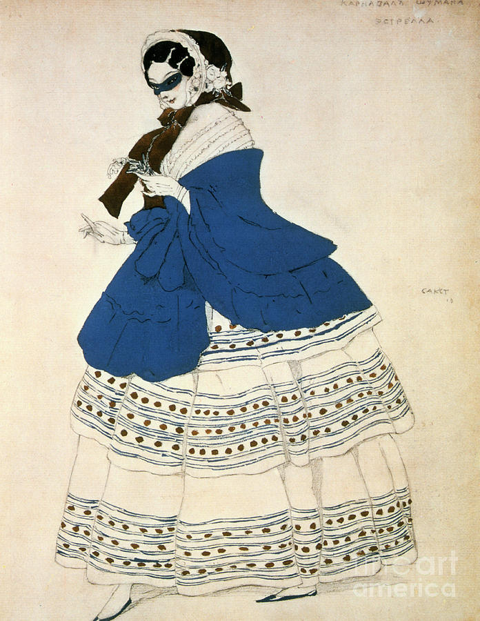 Estrella, Design For A Costume Drawing by Print Collector