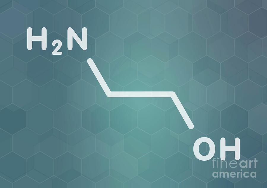 Ethanol Photograph - Ethanolamine Molecule by Molekuul/science Photo Library