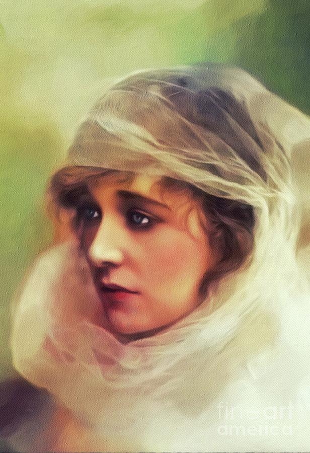 Hollywood Painting - Ethel Clayton, Vintage Actress by Esoterica Art Agency