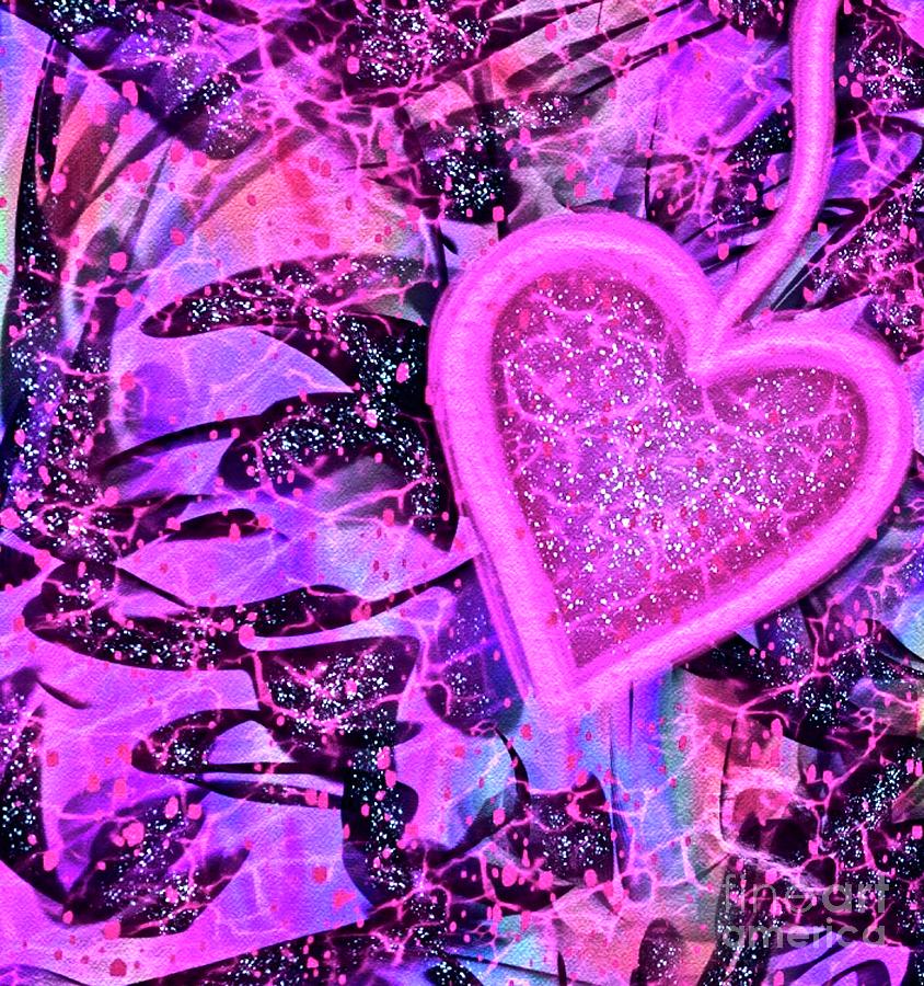 Etheric Love String-Heart Abstract Digital Art by Lauries Intuitive