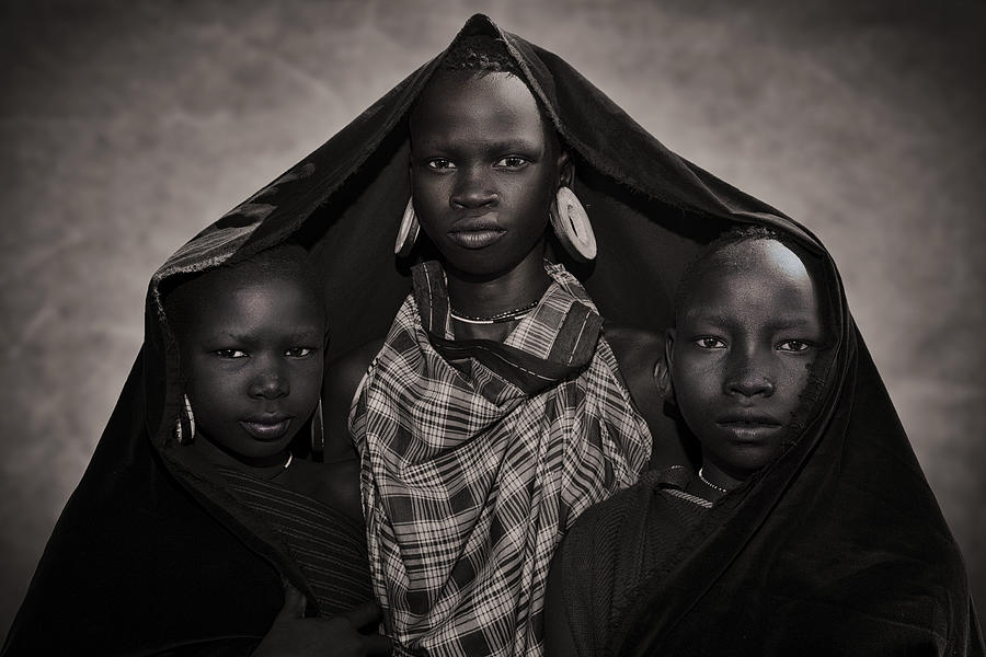 Ethiopia Photograph - Ethiopian Family by Louise Wolbers