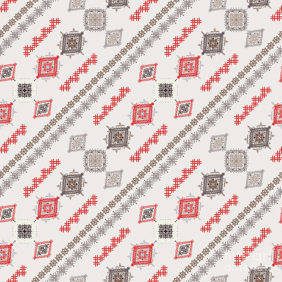 Rug Digital Art - Ethno Seamless Pattern. Ethnic Boho by Nataleana Rug Digital Art - Ethno Seamless Pattern. Ethnic Boho by Nataleana
